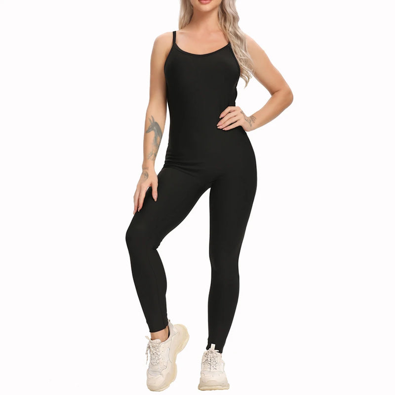 2024 Novos macacões femininos de ioga fitness, sem costas ,sexy esportivo legging