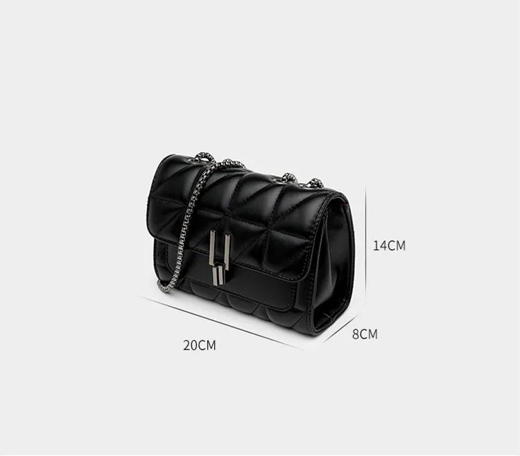 Designer de Luxo Bolsas Genuínas Couro, Corrente, Bolsa de Ombro, Moda Casual