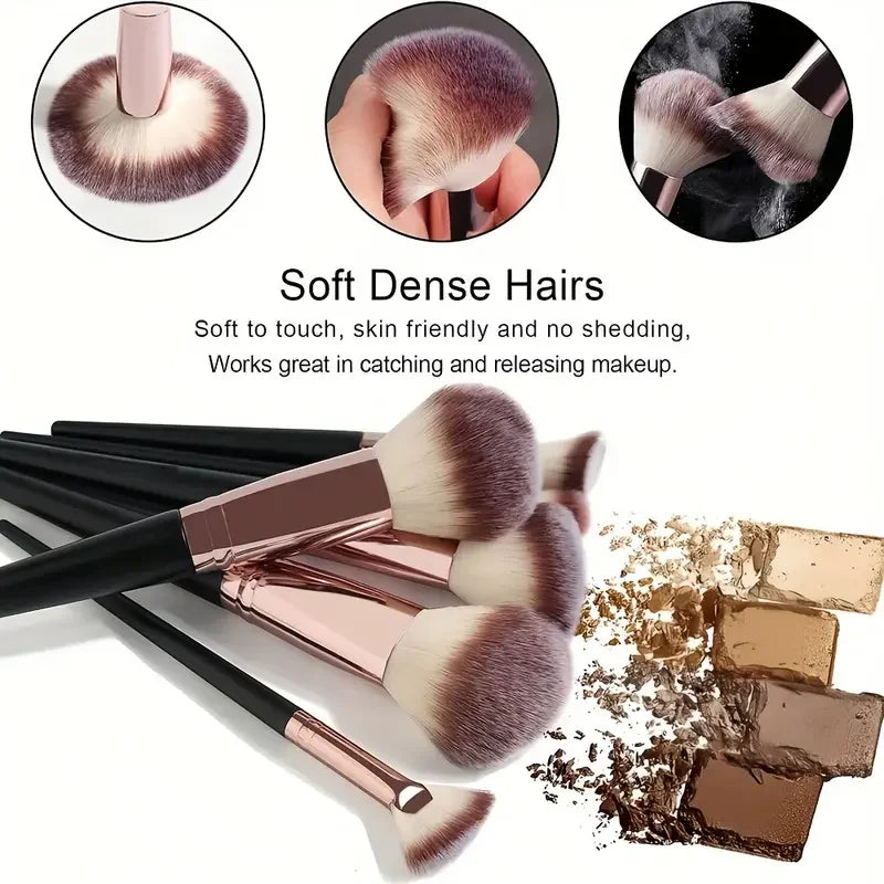 Conjunto profissional de pincéis de maquiagem 3-20PCS, sombra, base, corretivo, pincel de blush, kabuki, macio, fofo, ferramenta de beleza feminina