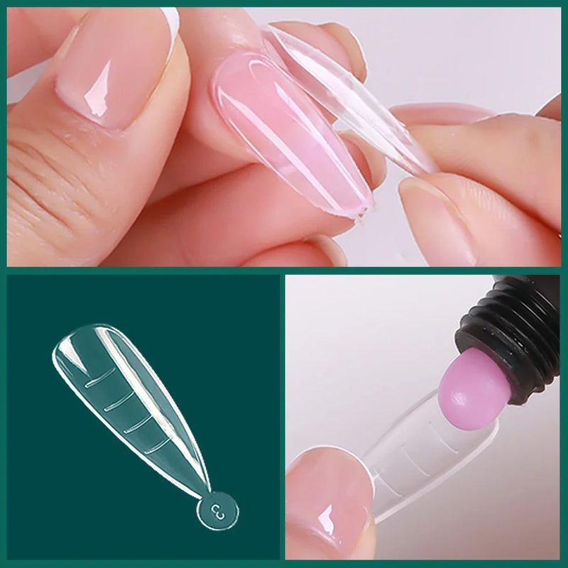 Top Formas para Unhas Gel Construção Molde 120Pcs/Caixa